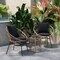 Flash Furniture 3PC Tan Rattan Set-Side Table-Black Cushions TW-VN017-18-TAN-BK-GG - alternate 4